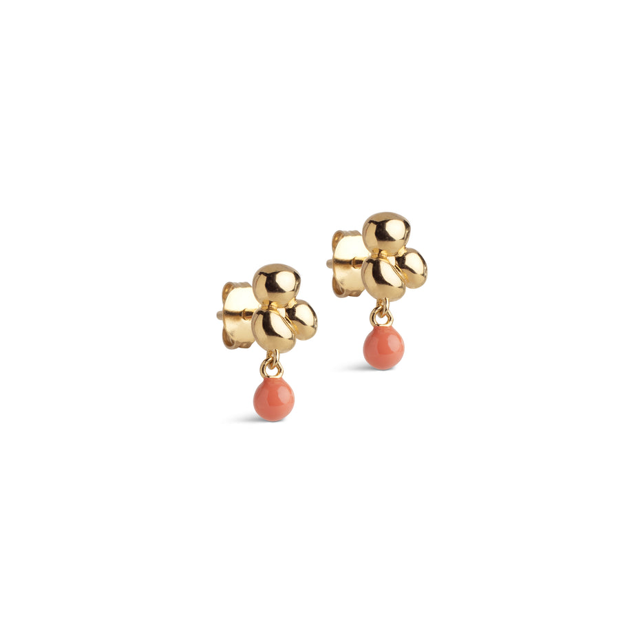 Enamel Copenhagen Nara Ball Earrings Light Coral