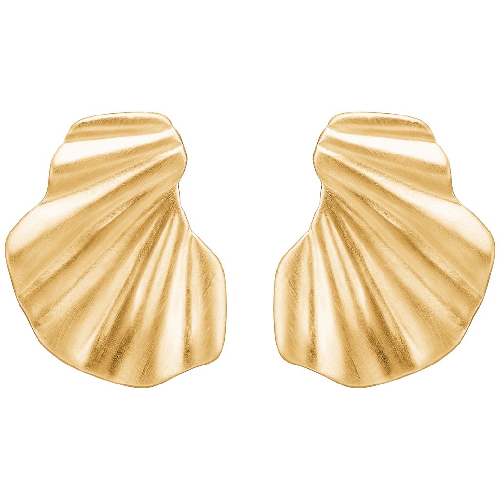 Enamel Copenhagen Gold Wave Earrings