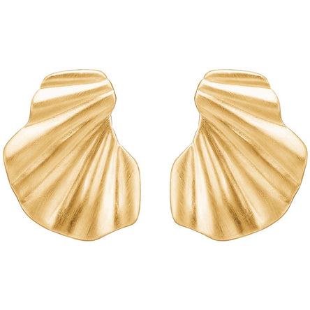 Enamel Copenhagen Gold Wave Earrings