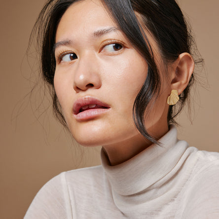 Enamel Copenhagen Gold Wave Earrings