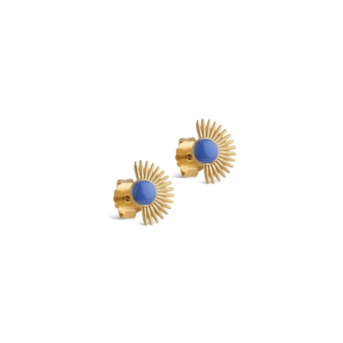 Enamel Copenhagen Soleil Stud Earrings Cornflower