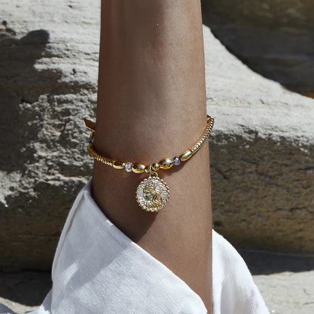 ChloBo Gold Divine Goddess Black Rutilated Quartz Bracelet