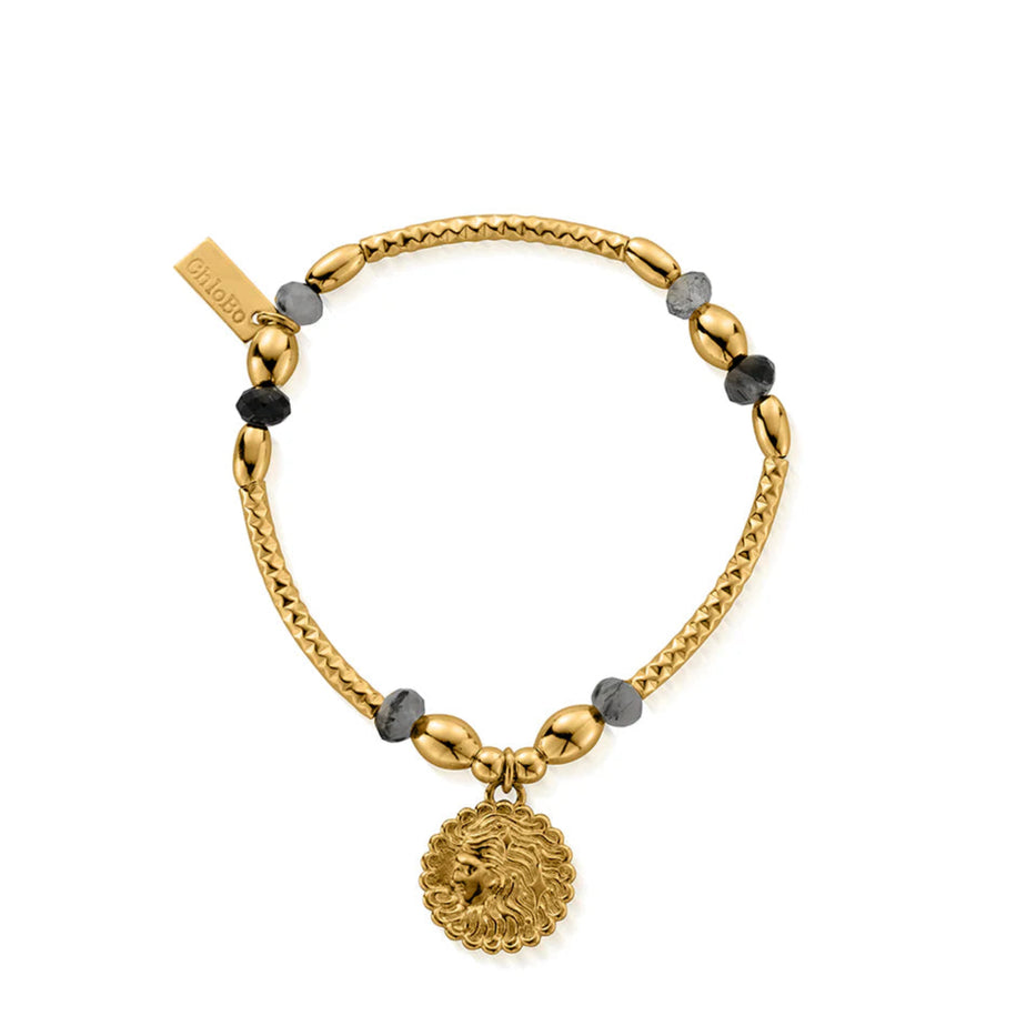 ChloBo Gold Divine Goddess Black Rutilated Quartz Bracelet