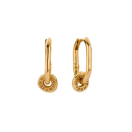 ChloBo Gold Power Within Oval Hoops