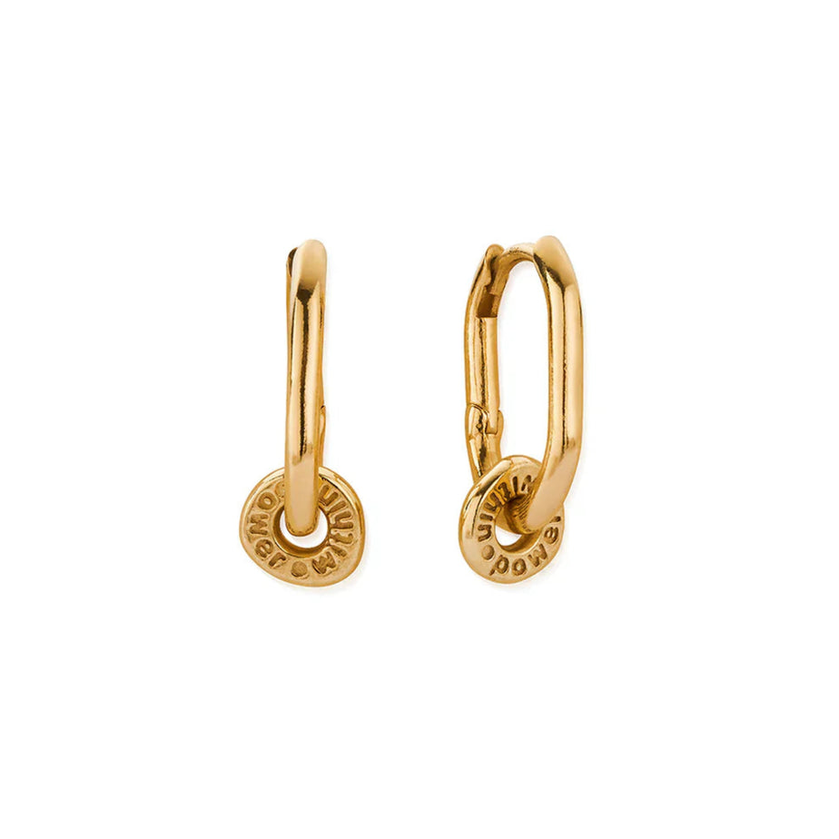 ChloBo Gold Power Within Oval Hoops