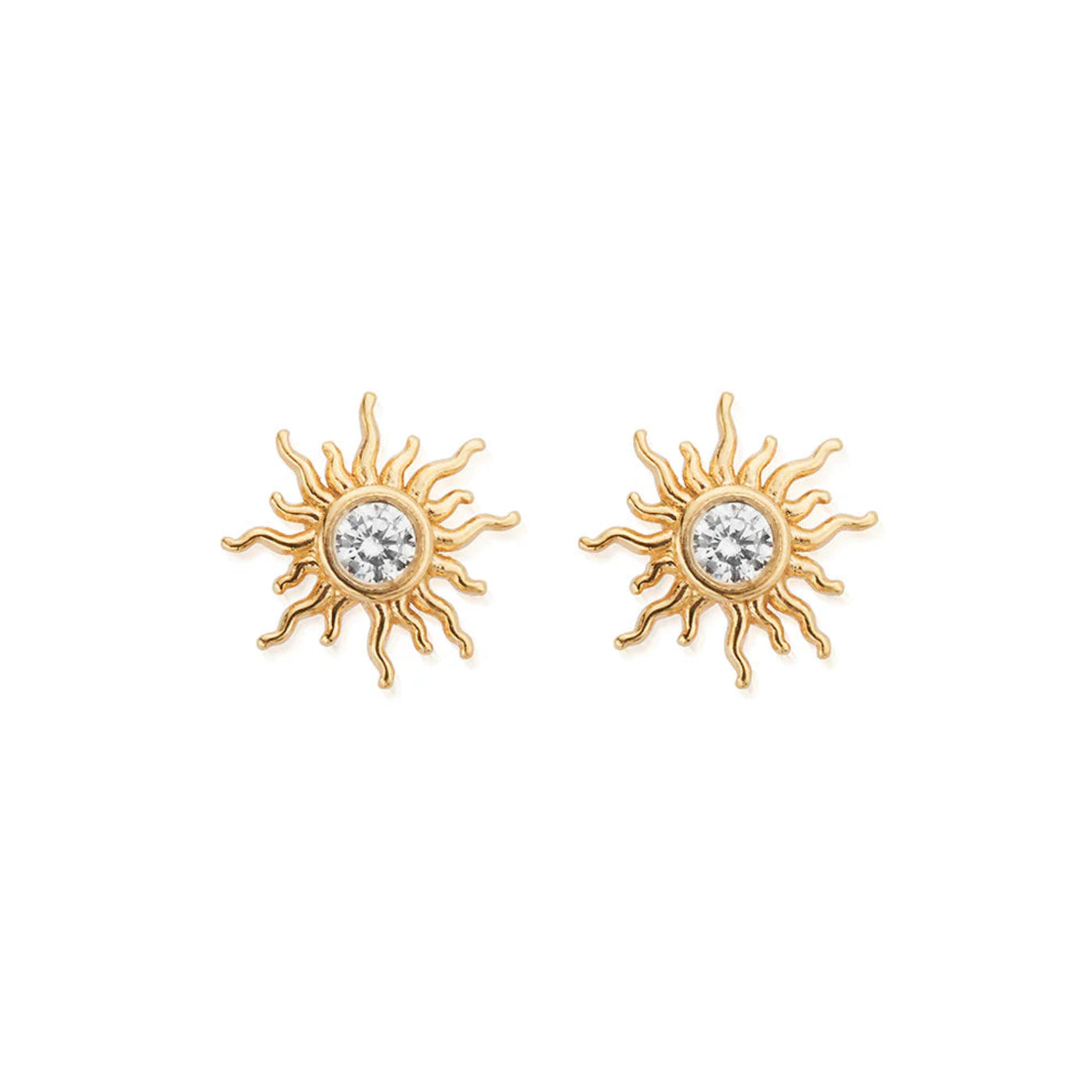 ChloBo Gold Plated Sunrise Glow Stud Earrings