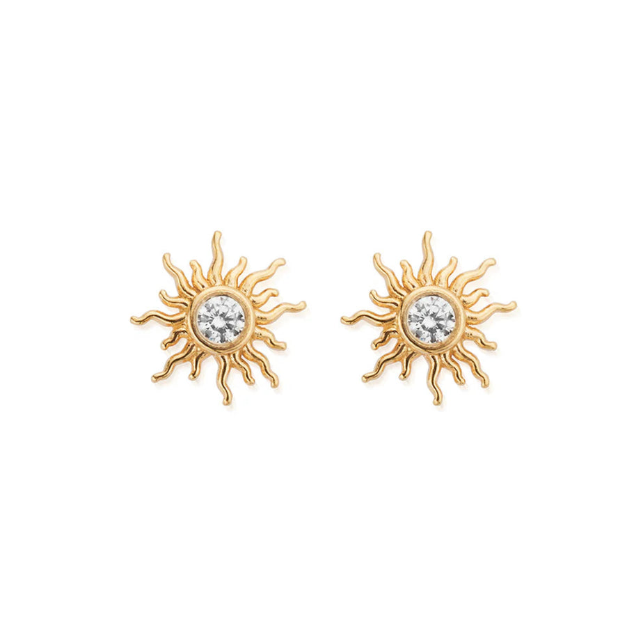 ChloBo Gold Plated Sunrise Glow Stud Earrings