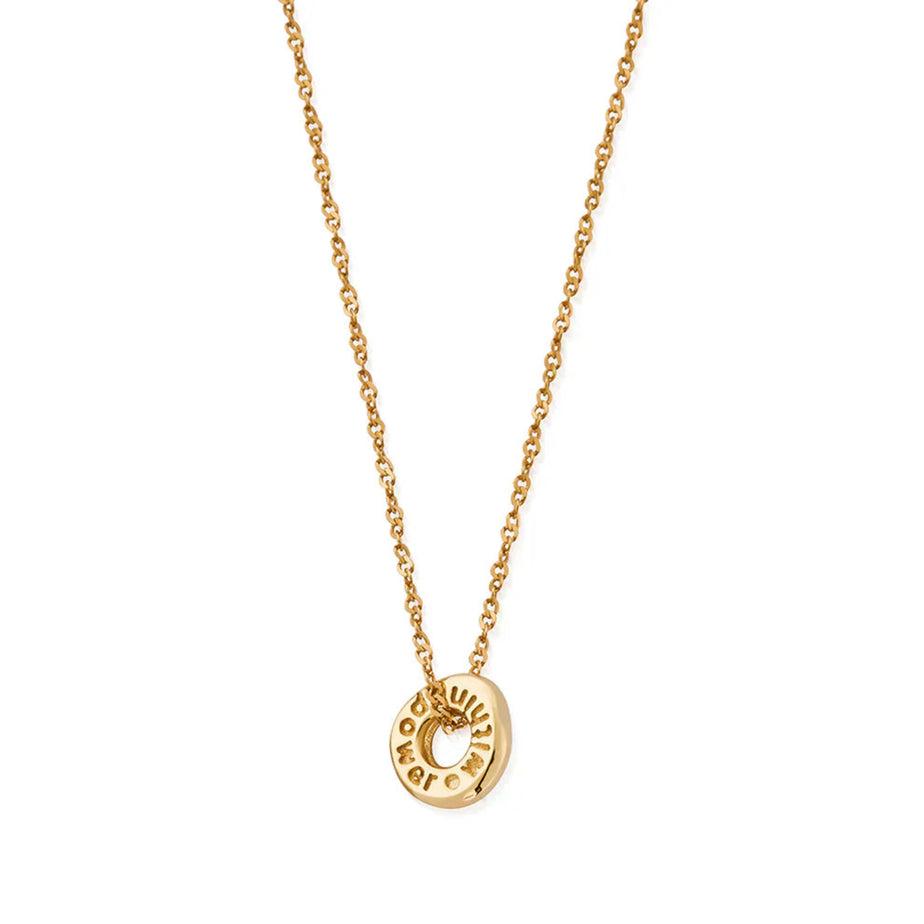 Chlobo Gold Tiny Twisted Rope Chain Power Within Necklace