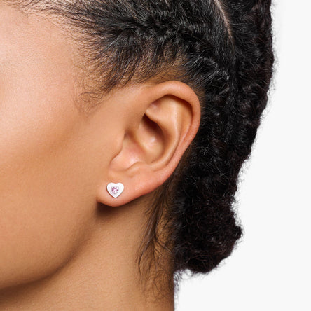 Thomas Sabo Pink Heart Stud Earrings