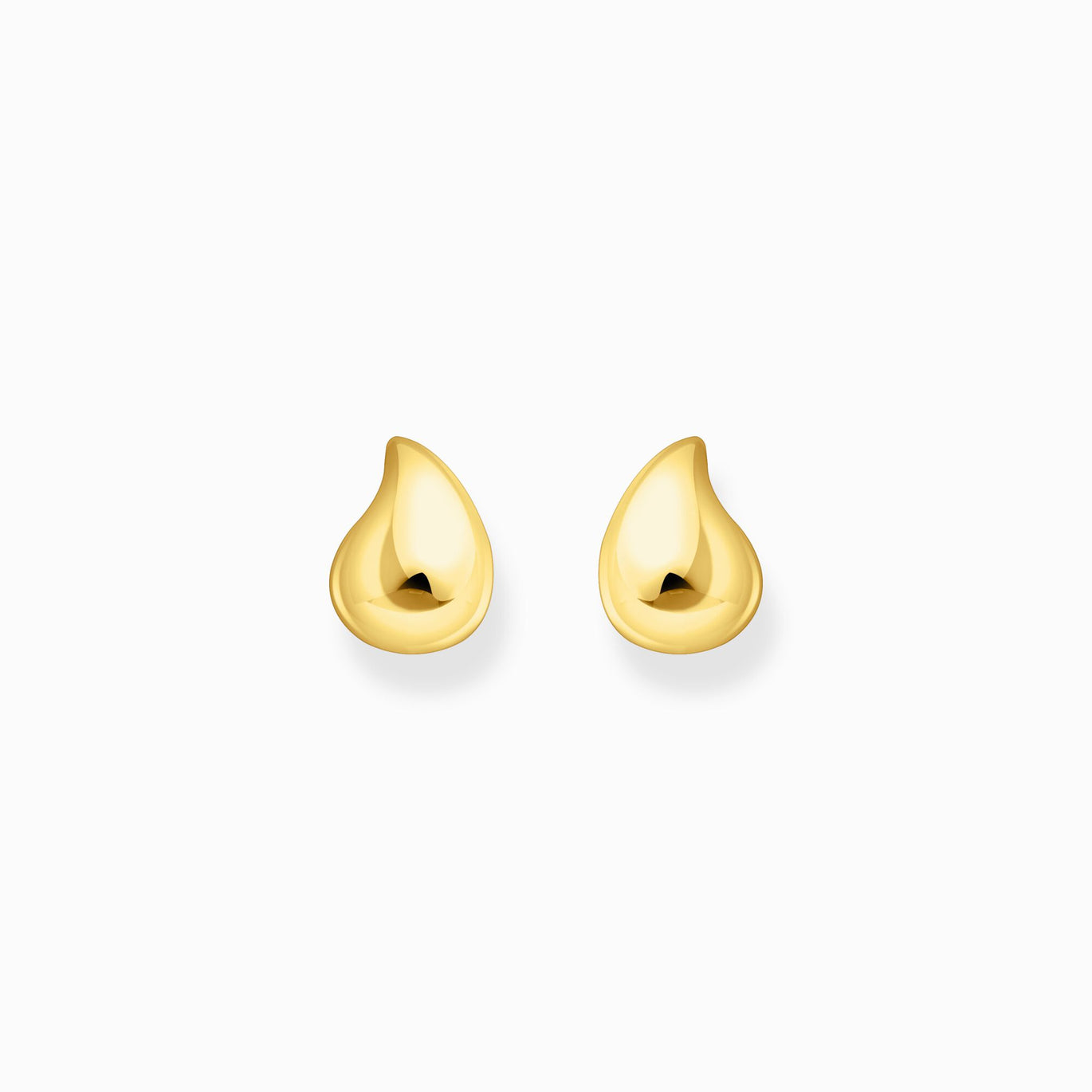 Thomas Sabo Small Gold-plated Ear Studs In Organic Shape