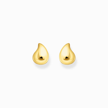 Thomas Sabo Small Gold-plated Ear Studs In Organic Shape