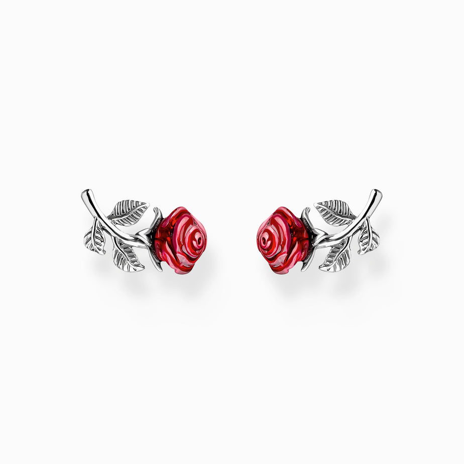 Thomas Sabo Silver ear studs Roses Romance