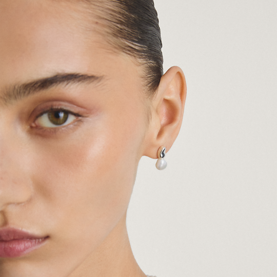 Thomas Sabo Silver Pearl Stud Earrings