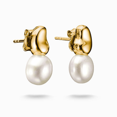 Thomas Sabo Natural Beauty Gold Freshwater Pearl Ear Studs
