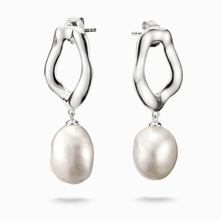 Thomas Sabo Natural Beauty Silver Freshwater Pearl Earrings