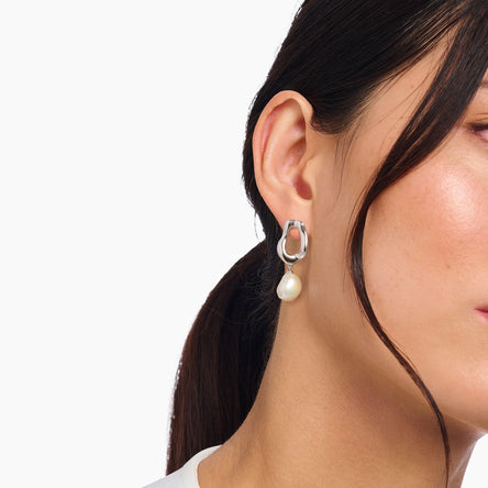 Thomas Sabo Natural Beauty Silver Freshwater Pearl Earrings
