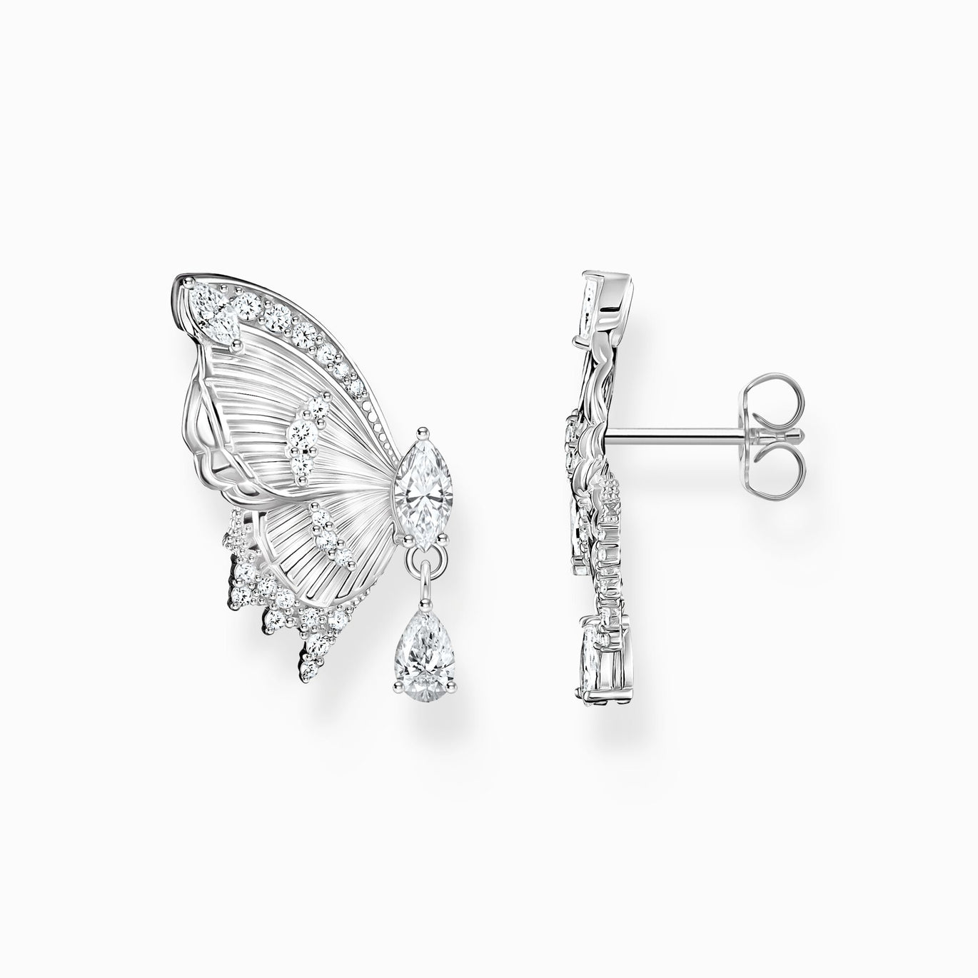 Thomas Sabo Silver Butterfly Paradise Ear Studs with Stones