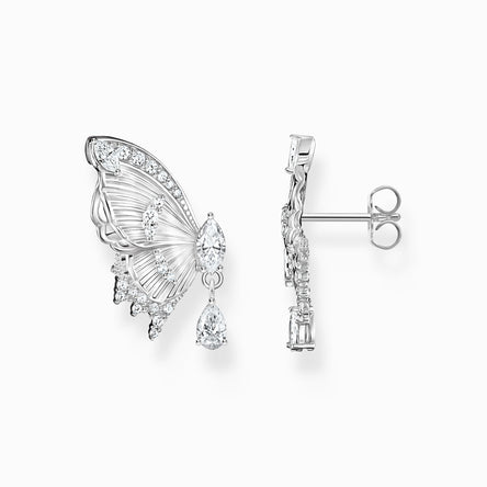 Thomas Sabo Silver Butterfly Paradise Ear Studs with Stones