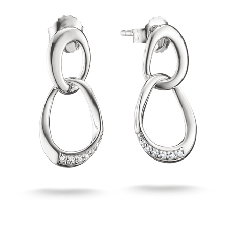 Thomas Sabo Silver Zirconia Together Drop Earrings
