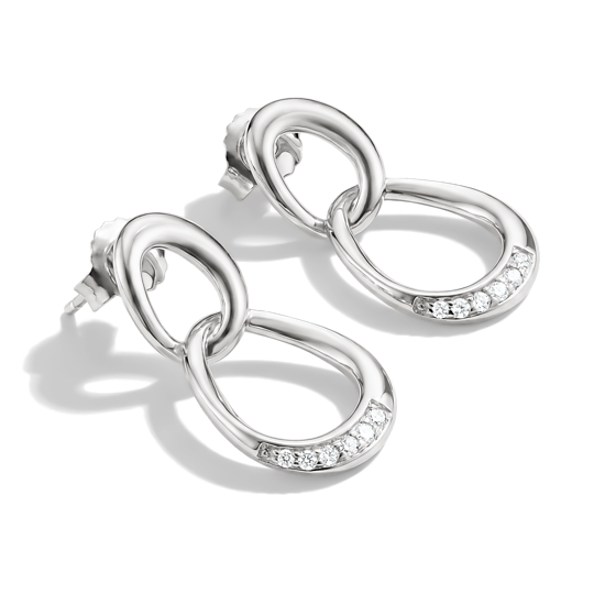 Thomas Sabo Silver Zirconia Together Drop Earrings