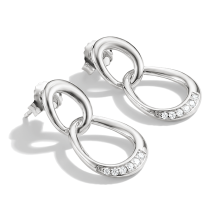 Thomas Sabo Silver Zirconia Together Drop Earrings