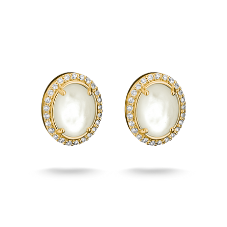 Thomas Sabo Gold Plated Mother of Pearl Stud Earrings