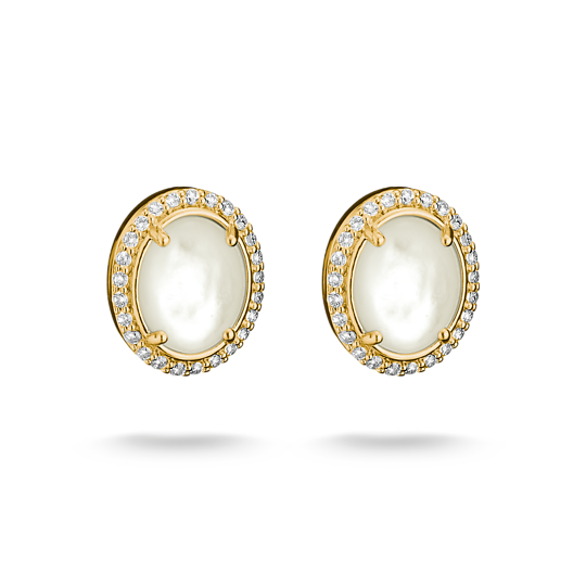 Thomas Sabo Gold Plated Mother of Pearl Stud Earrings