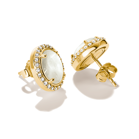 Thomas Sabo Gold Plated Mother of Pearl Stud Earrings