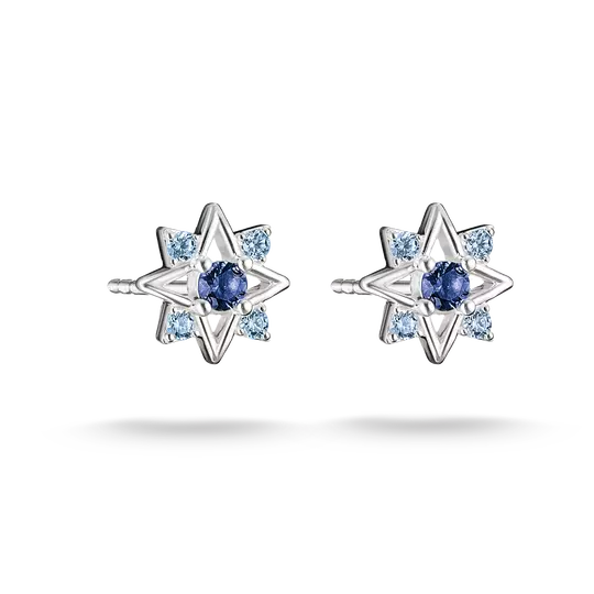Thomas Sabo Silver Star Studs with Blue Stones