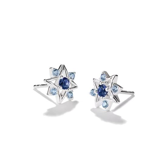 Thomas Sabo Silver Star Studs with Blue Stones