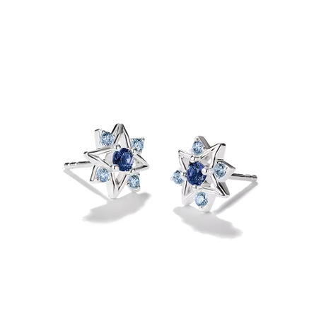 Thomas Sabo Silver Star Studs with Blue Stones