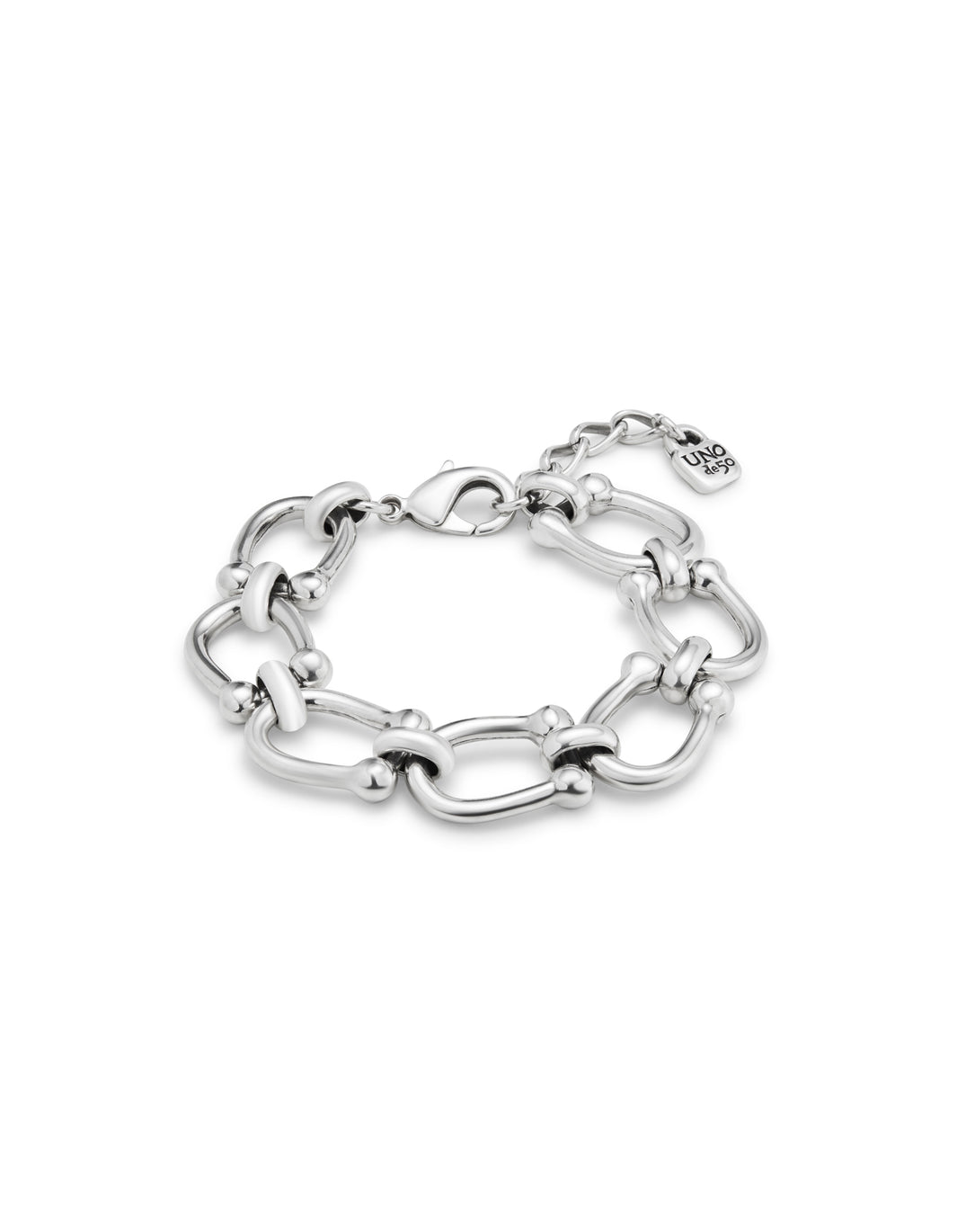 Uno De 50 Silver-plated Bracelet With Medium Sized Oval Links
