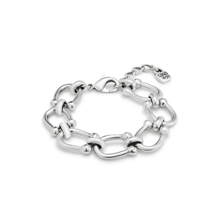 Uno De 50 Silver-plated Bracelet With Medium Sized Oval Links