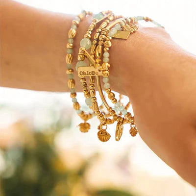 ChloBo Gold Forever Blooming Aventurine Bracelet