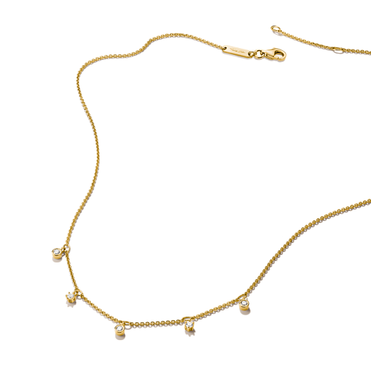 Thomas Sabo Gold Plated Zirconia Droplet Necklace