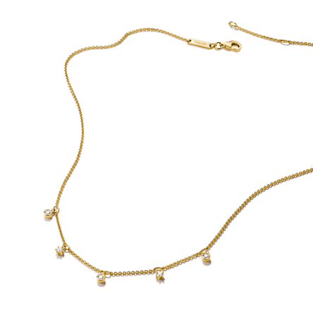 Thomas Sabo Gold Plated Zirconia Droplet Necklace