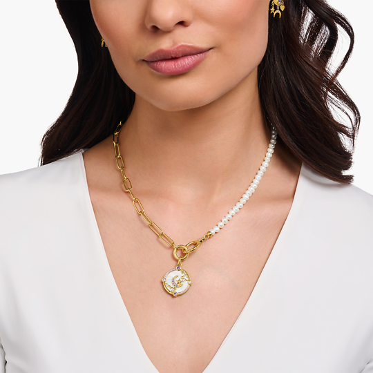 Thomas Sabo Gold Necklace with Freshwater Pearls