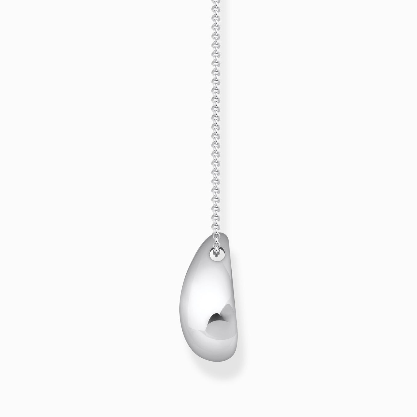 Thomas Sabo Silver Necklace With Pendant In Organic Drop-shape