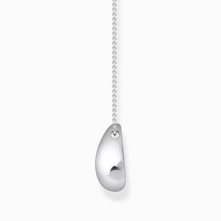Thomas Sabo Silver Necklace With Pendant In Organic Drop-shape