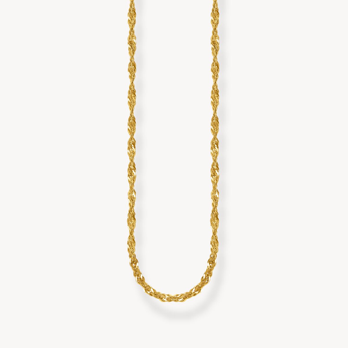 Thomas Sabo Gold-Plated Singapore Chain 45cm
