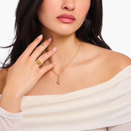 Thomas Sabo Yellow Gold-Plated Snake Necklace