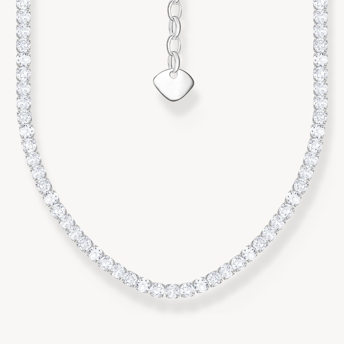 Thomas Sabo Silver necklace with white stones