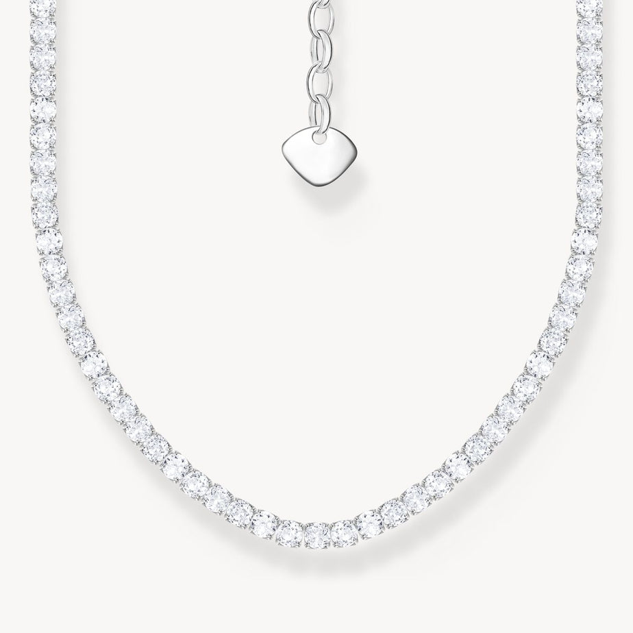 Thomas Sabo Silver necklace with white stones