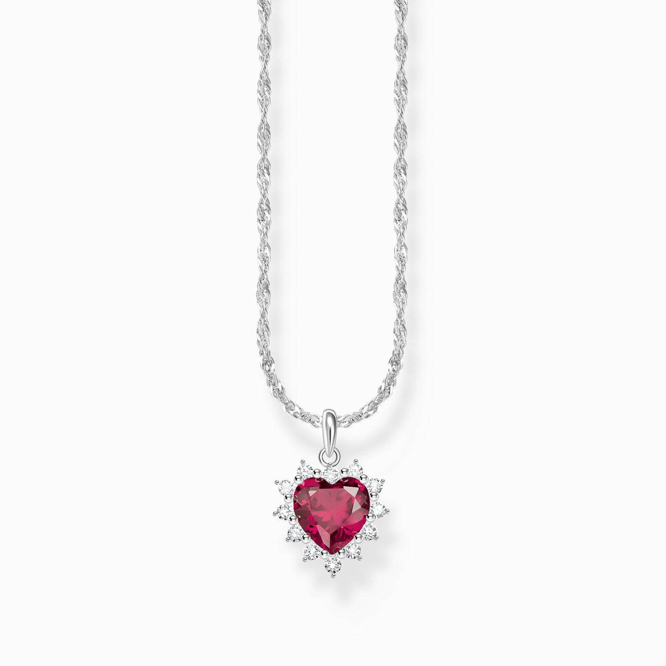 Thomas Sabo Silver Heart Romance Necklace