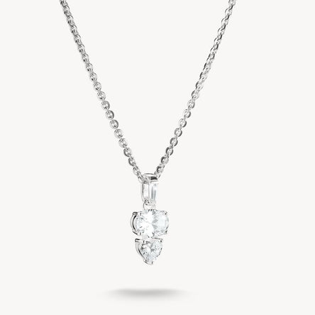 Thomas Sabo Oval and Heart Sparkling Zirconia Necklace