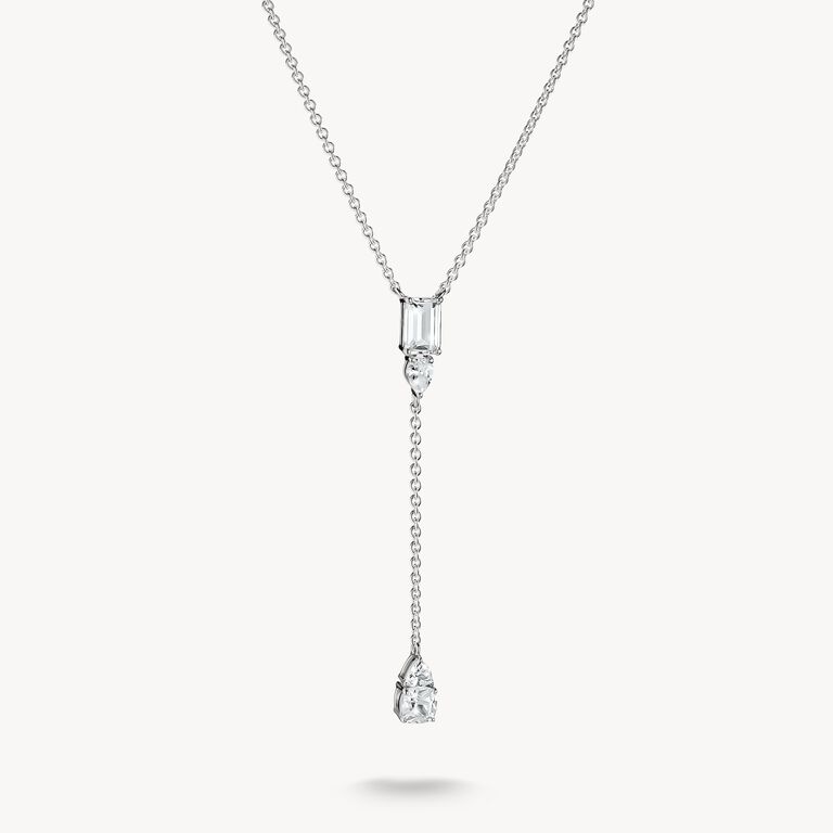 Thomas Sabo Silver Y Sparkling Zirconia Necklace
