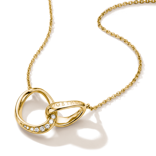 Thomas Sabo Large Gold Plated Together Necklace