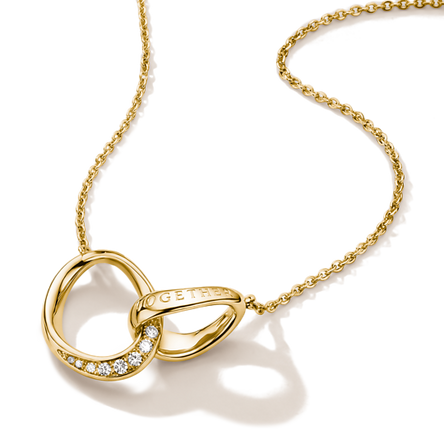 Thomas Sabo Large Gold Plated Together Necklace