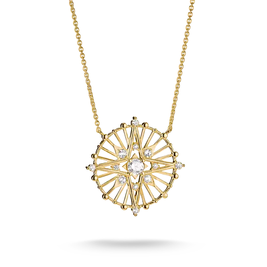 Thomas Sabo Gold Disc Star Necklace