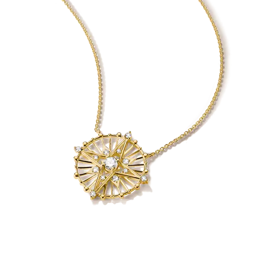 Thomas Sabo Gold Disc Star Necklace